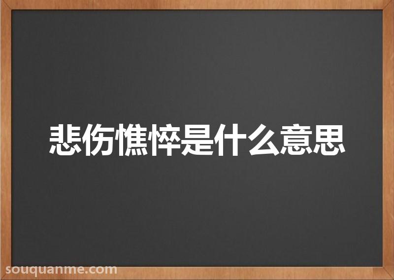 悲伤憔悴是什么意思 悲伤憔悴的拼音 悲伤憔悴的成语解释